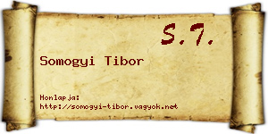 Somogyi Tibor névjegykártya